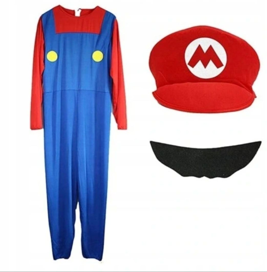 Strój Karnawałowy Przebranie Super Mario Bros M