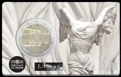FRANÇA Moedas 2€ Le Louvre - BU