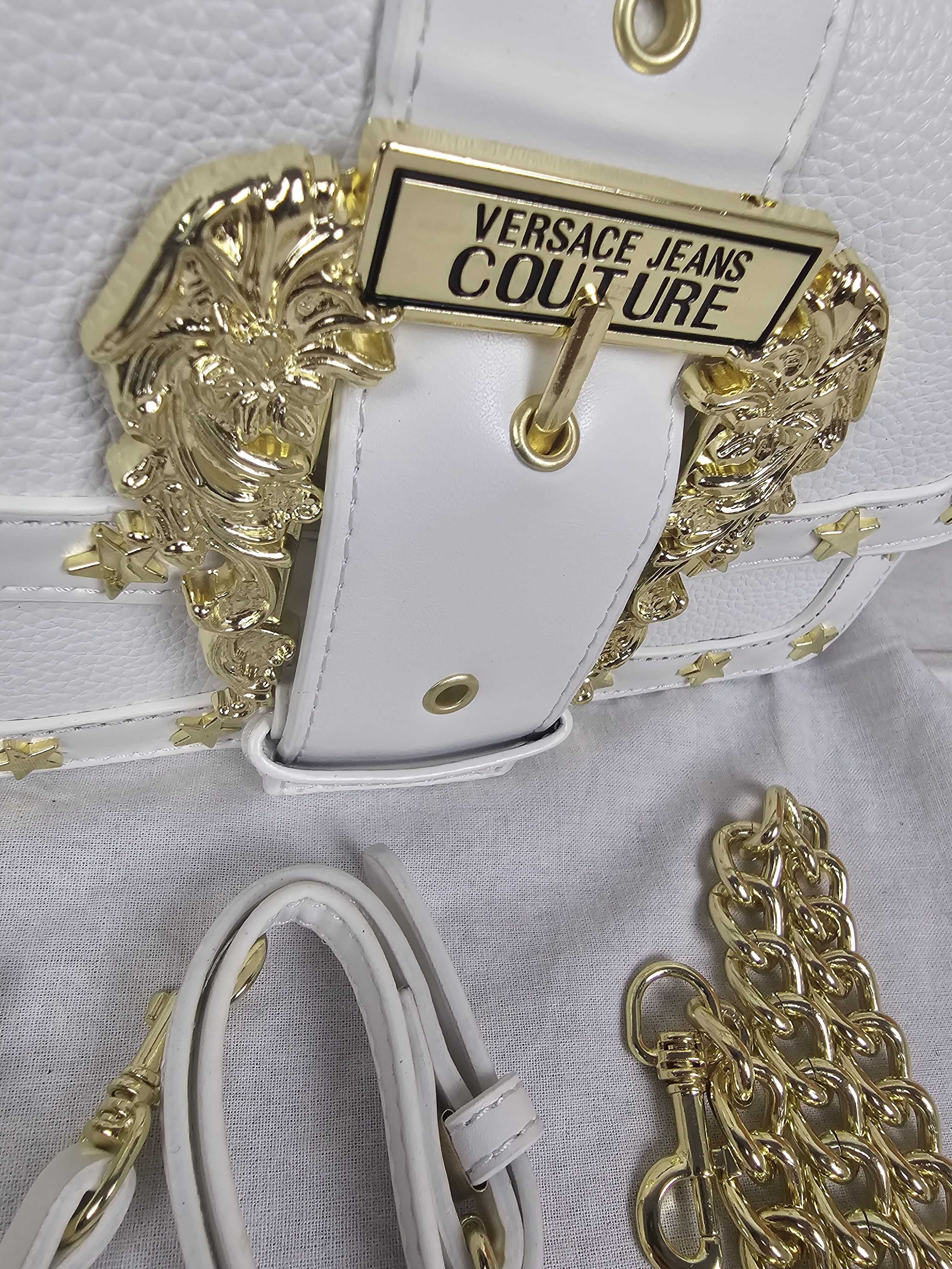 Torba damska biała gwiazdki versace jeans couture