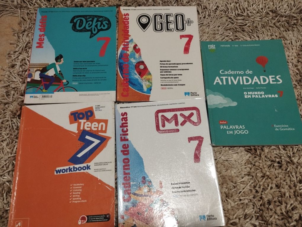 Cadernos de atividades 7 ano