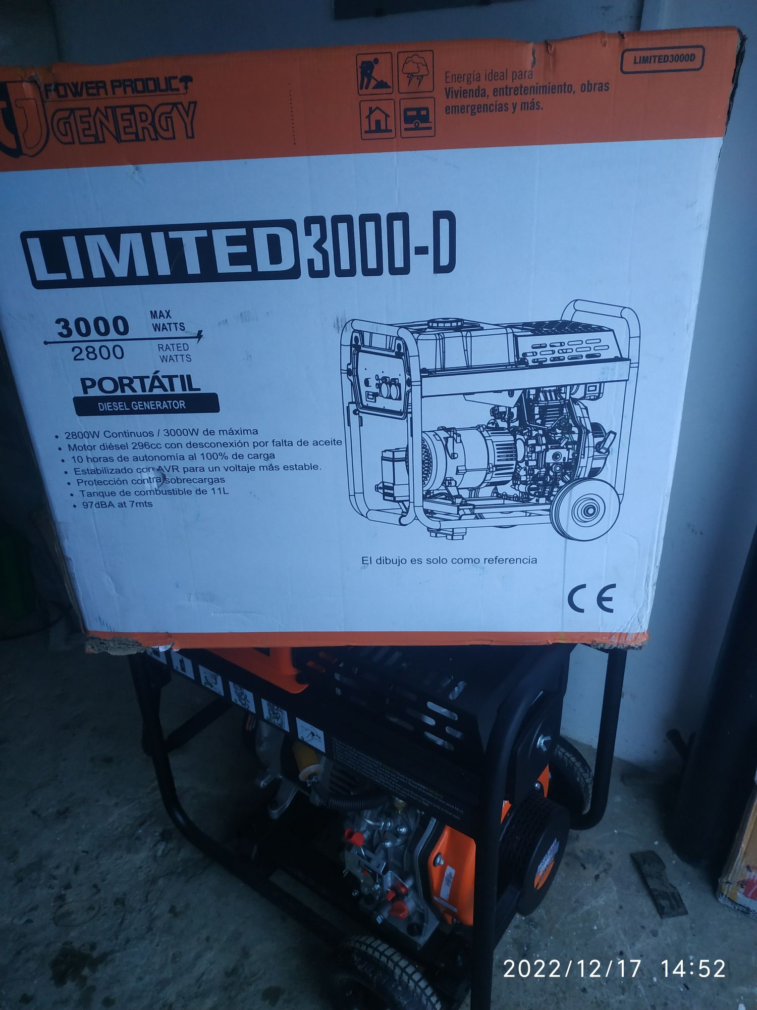 Продам дизельный  генератор GENERGY LIMITED -3000D