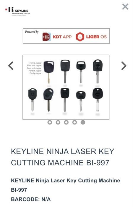Profesjonalna maszyna do dorabiania kluczy KEYLINE NINJA LASER BI-997