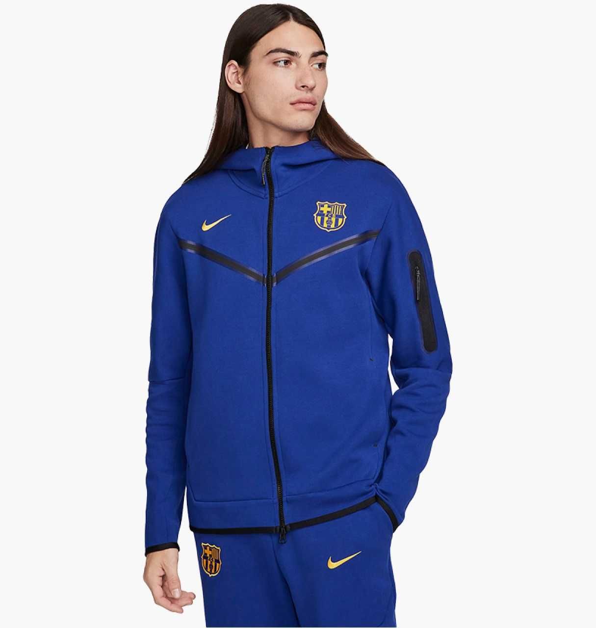 ОРИГІНАЛ! Кофта Nike Tech Fleece Fz Wr Barcelona L XL | FZ3957-455