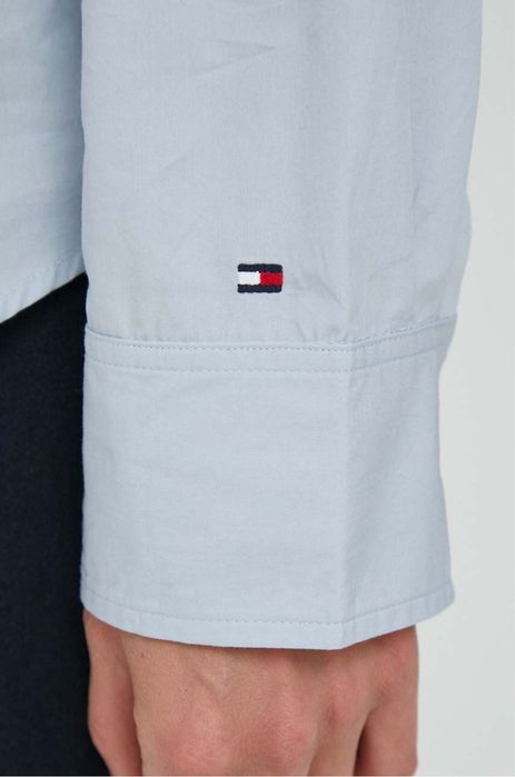 Бавовняна сорочка Tommy Hilfiger жіноча relaxed класичний комір