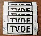 Placa PVC + Ventosas para TVDE