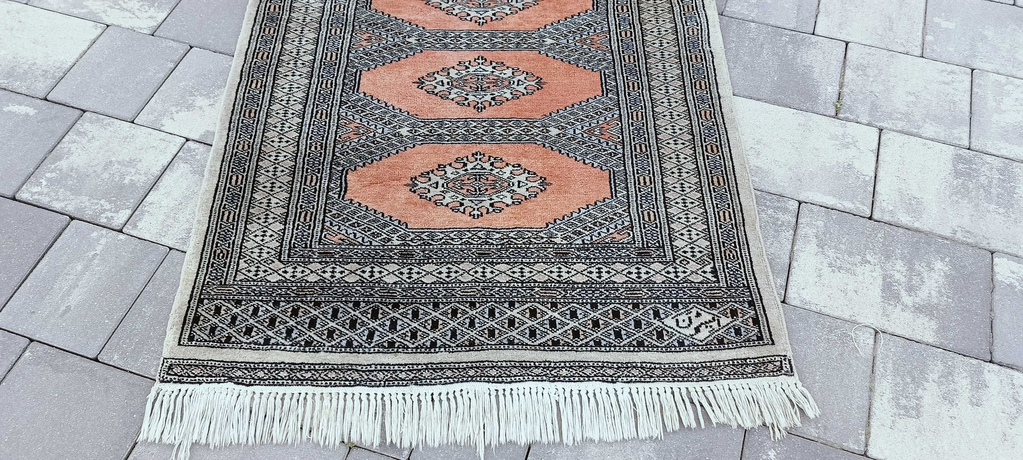 Buchara dywan wełniany tkany ręcznie chodnik 315 x 83 cm wełna 100%