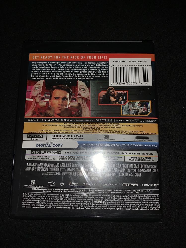 TOTAL RECALL 4K (3 Blu-ray)