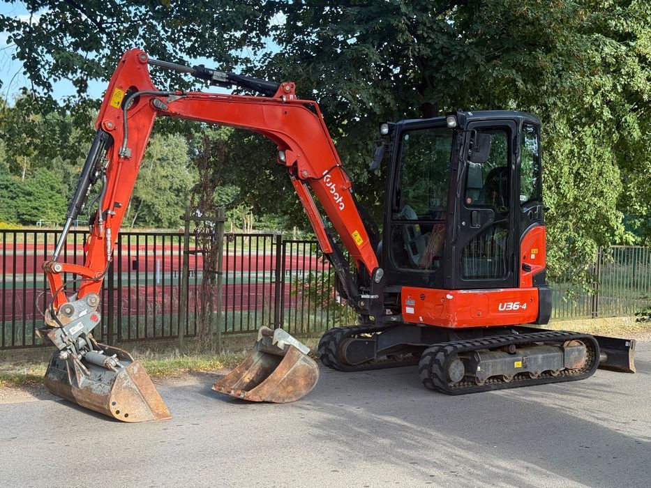 Kubota Minikoparka U36-4  Tylko 1600 Mth | Złącze Lehnhoff MS03 | 2 Łyżki | Dodatkowe linie