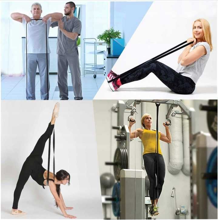 Zestaw 3 gum do ćwiczeń oporowe fitness trening taśmy rehabilitacyjne