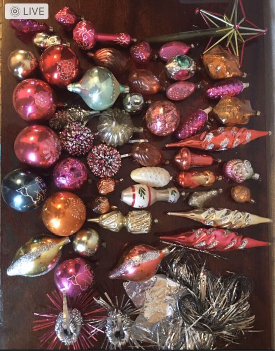 Ялинкові іграшки в кількості 44штук Ціна вказана за 1 шт.