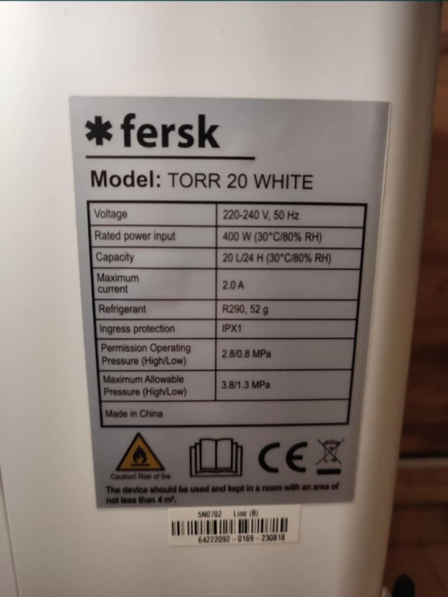 Osuszacz powietrza Fersk Torr 20