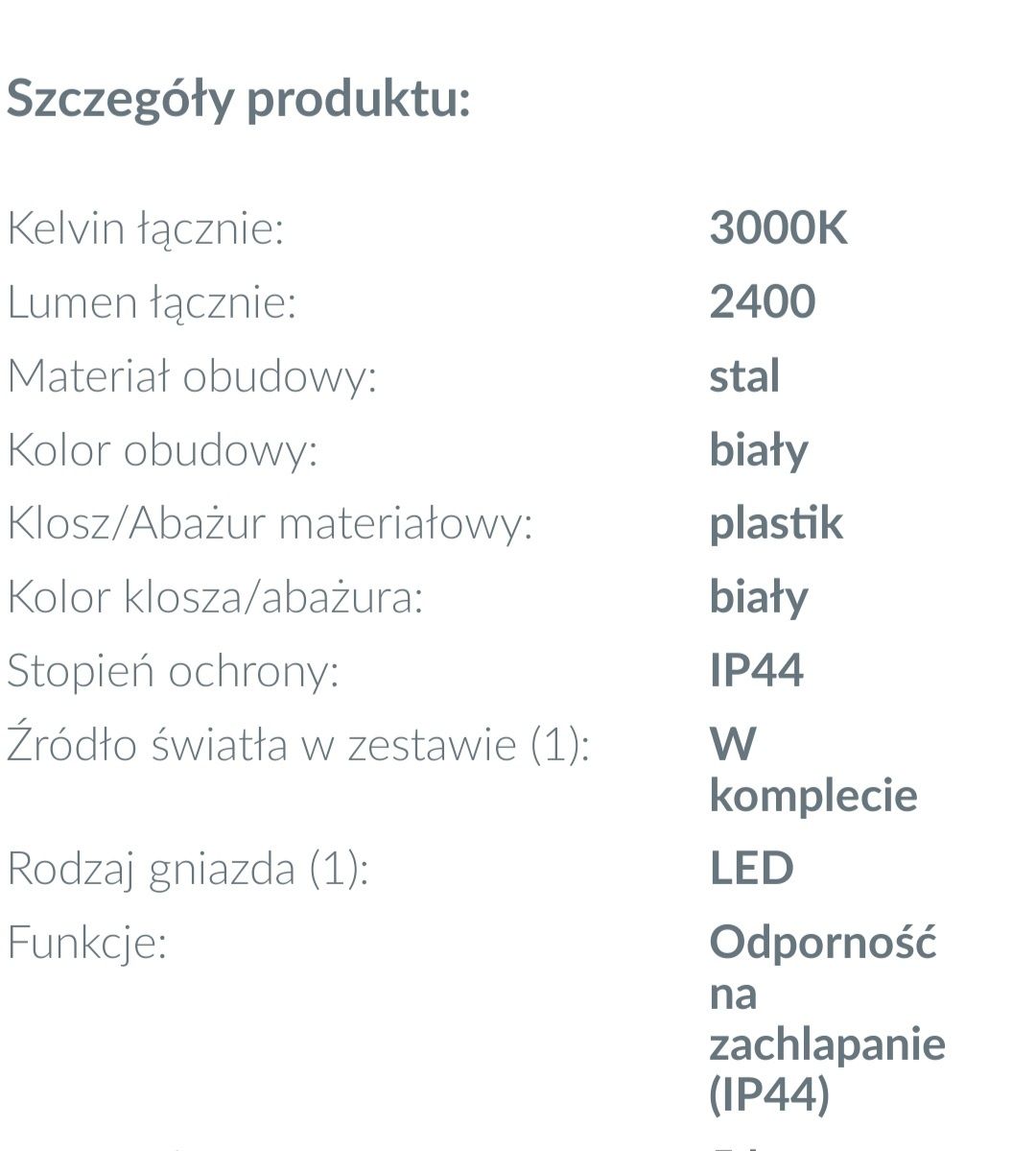 Plafon łazienkowy Nowe