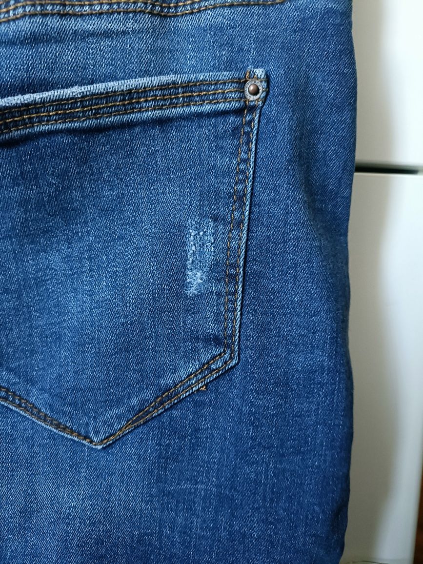Spódnica jeansowa Esprit r.36 nowa przecierana rozciągliwa mini