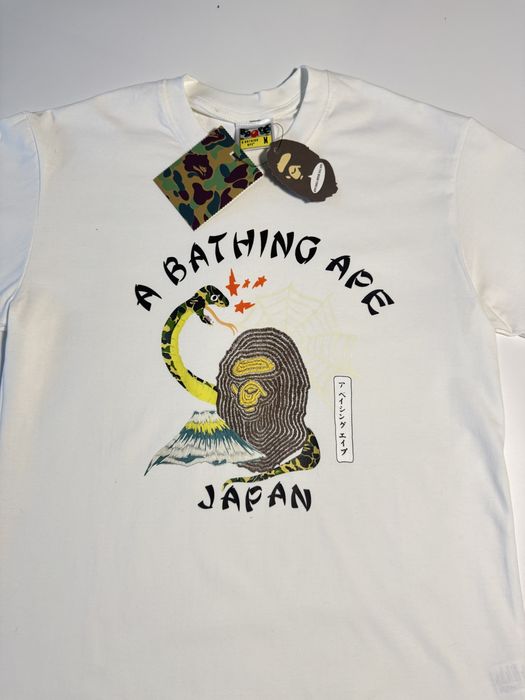 [БЕЗ ПЕРЕДОПЛАТИ] Футболка Bape x Japan Чорна та біла M/L