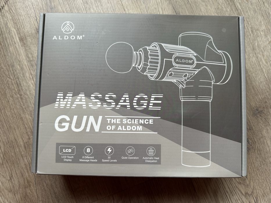 Масажний пістолет для мʼязів Aldom ручний/ для відновлення/30 режимів