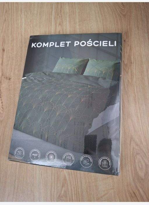 Pościel mikrofibra zielona 160×200