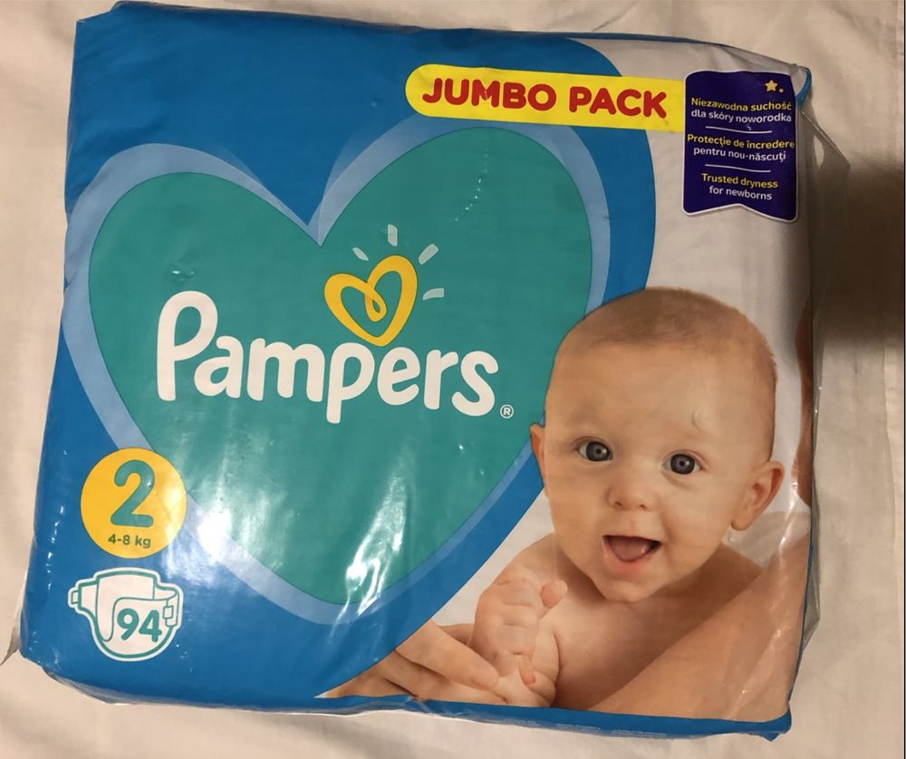 Памперсы pampers 2 active baby 2 (4-8 кг) 94 шт