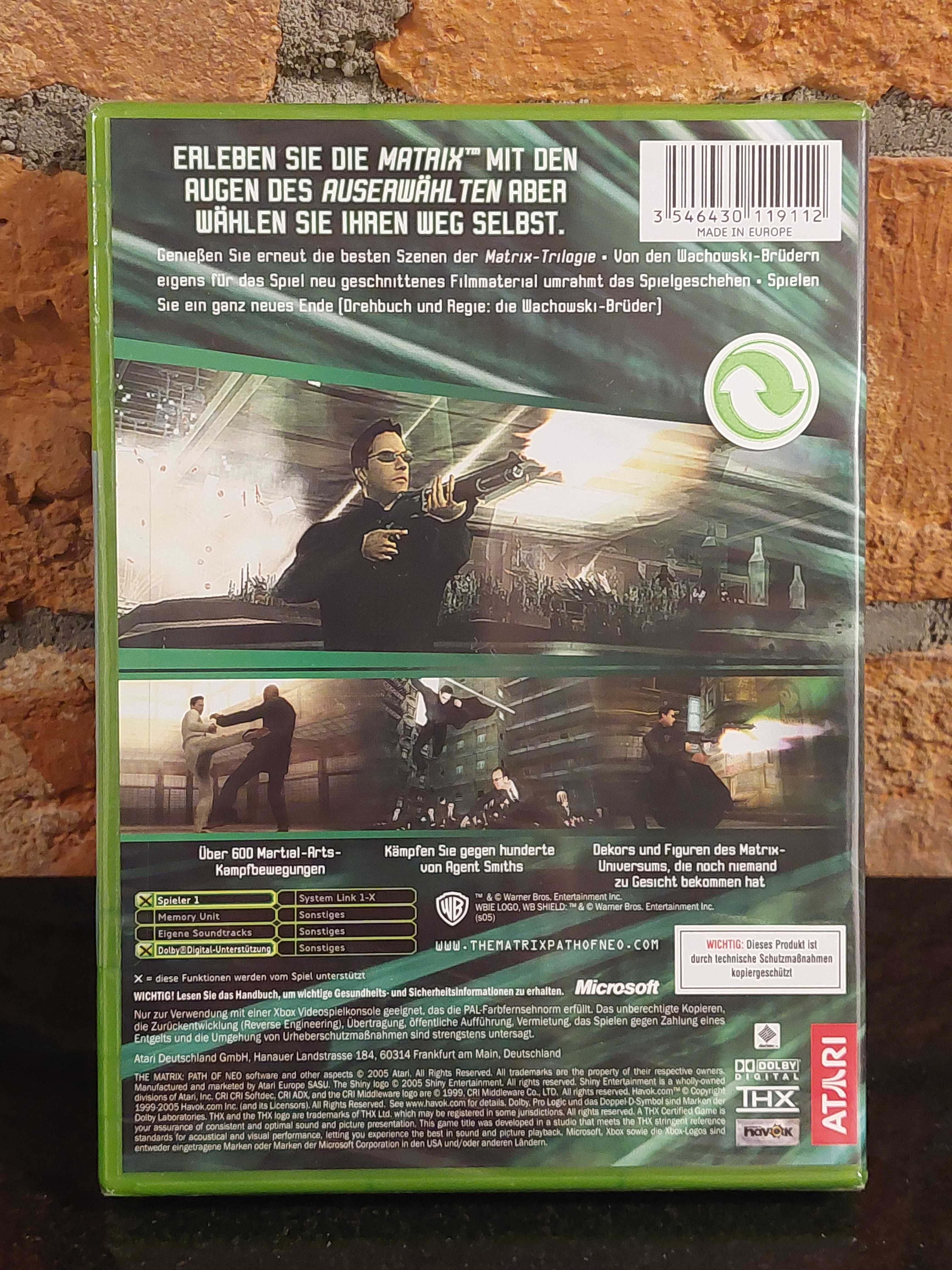 Gra The Matrix Path of Neo konso Microsoft XBOX CLASSIC Pal FOLIA NOWA