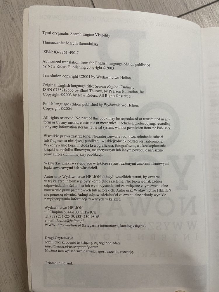 Pozycjonowanie Shari Thurow