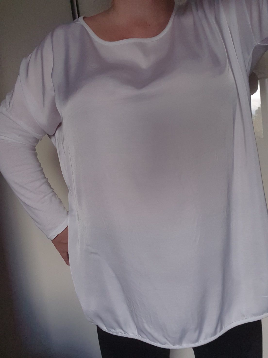 Bluzka damska biała oversize