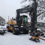 Wynajem koparki volvo 180 rotator widły
