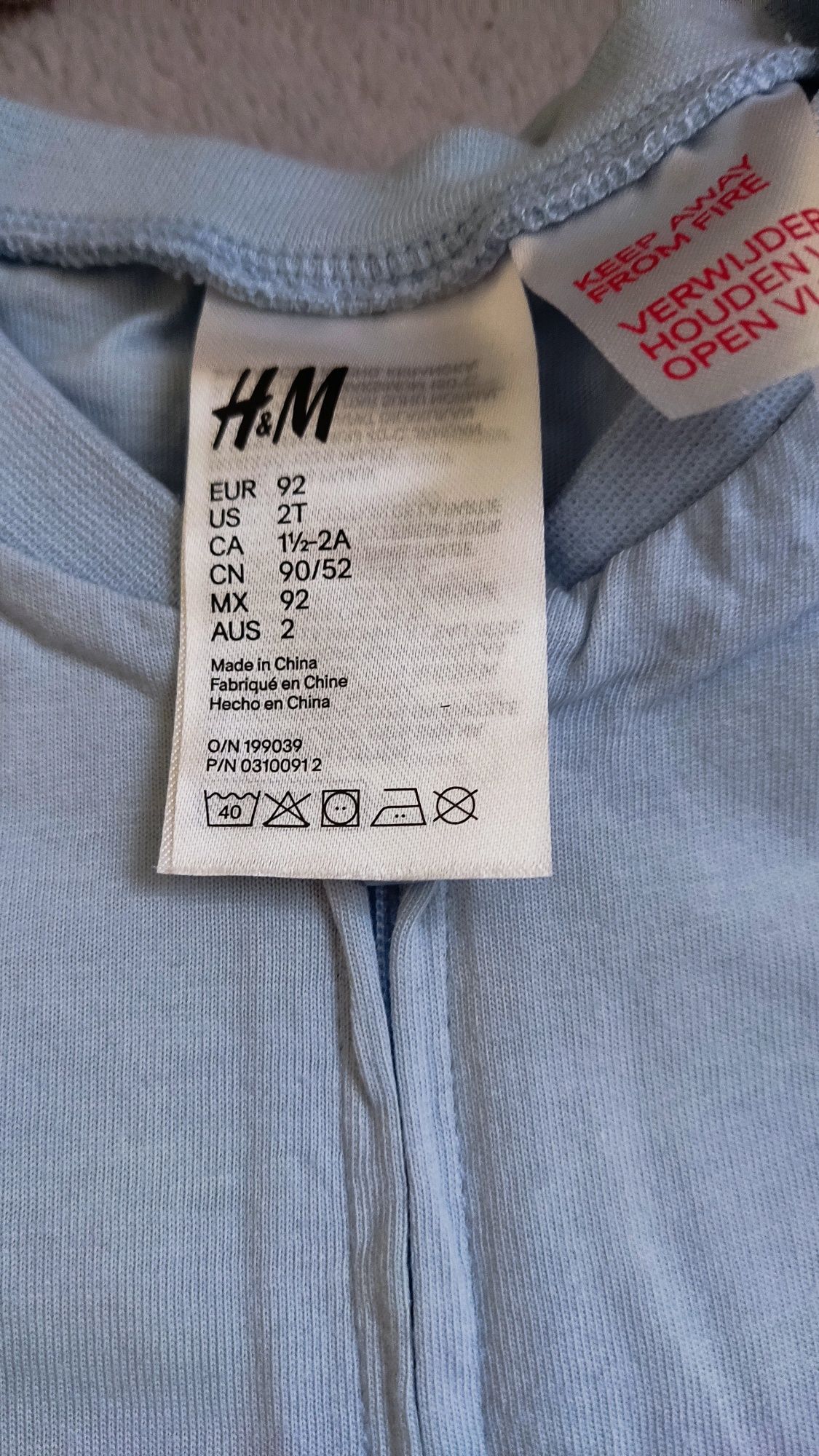 NOWY Pajacyk, piżamka H&M r. 92