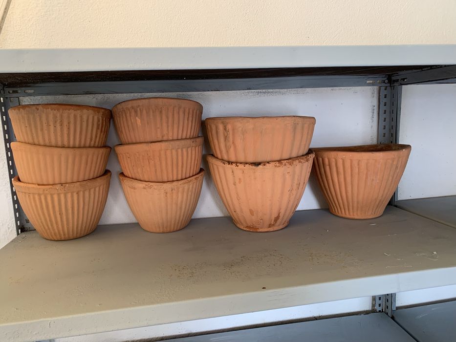 Vasos de barro para parede