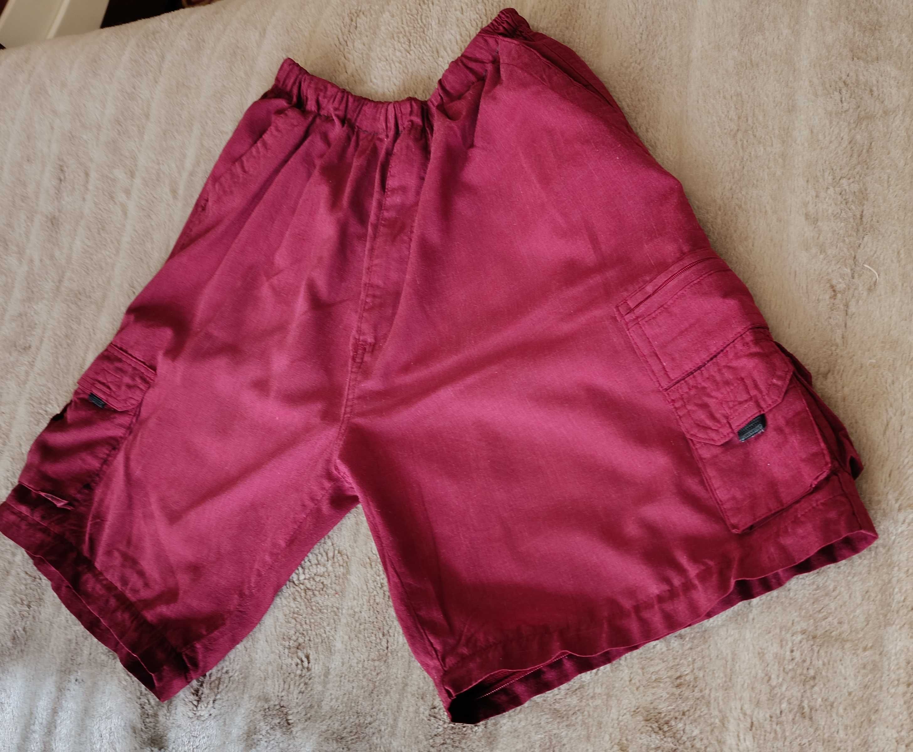 Calções, Bordeaux bolsos fechados nos lados, atrás de lado -Tam M - 38