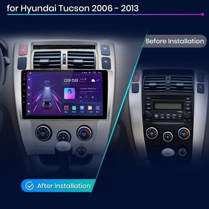 Radio nawigacja Hyundai Tucson 2006 - 2013 Carplay Android 4GB 64GB