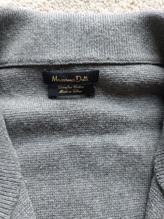 Sweter męski Massimo Dutti XL szary bawełna