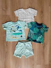 Zestaw niemowlęcy na lato 68 3-6 T-shirty 3pak + spodenki Smyk