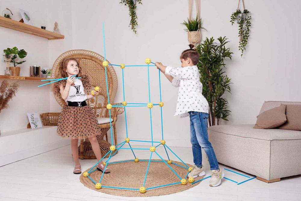 Детский игровой 3D домик-конструктор "Халабуда", 92 детали