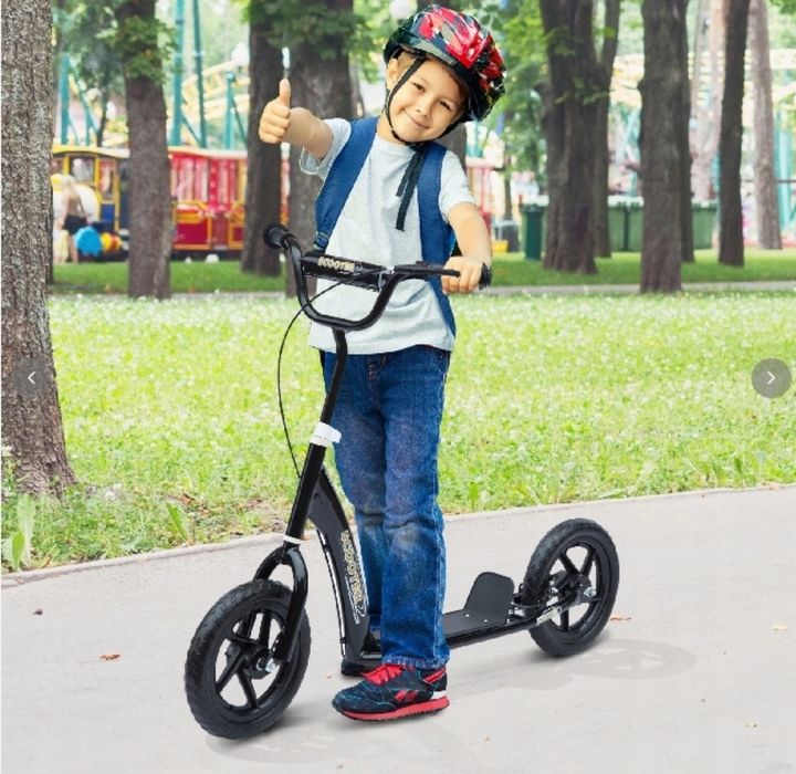 Hulajnoga miejska dla dzieci scooter czarna do 100 kg