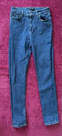 Сині утеплені жіночі джинси