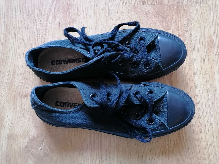 Converse All-Star rasos todos pretos - tamanho 36