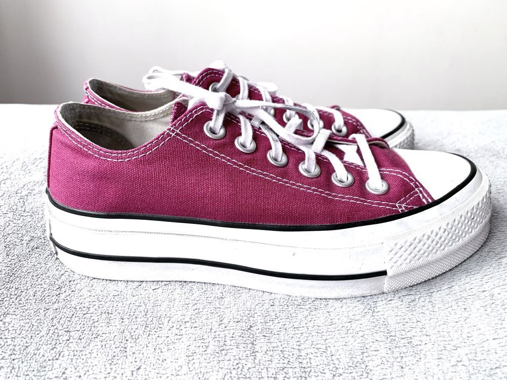 Trampki bordowe wysokie Converse