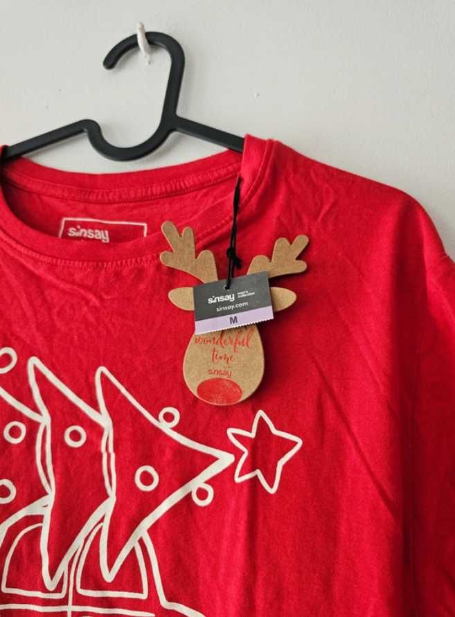 Sinsay nowa koszulka bluzka t-shirt męski męska z metką rozmiar M