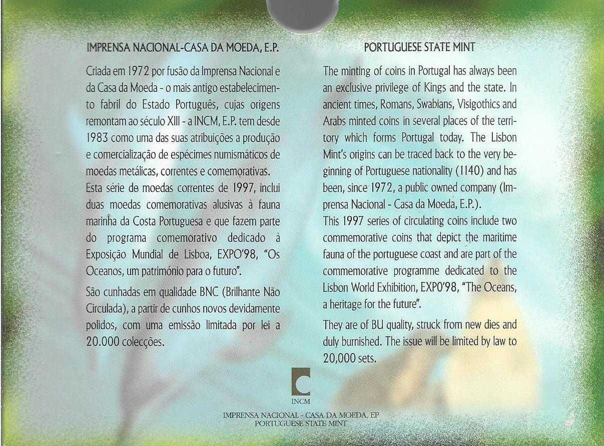 Moedas - - - Portugal - - - "1997 - Carteira PROOF"