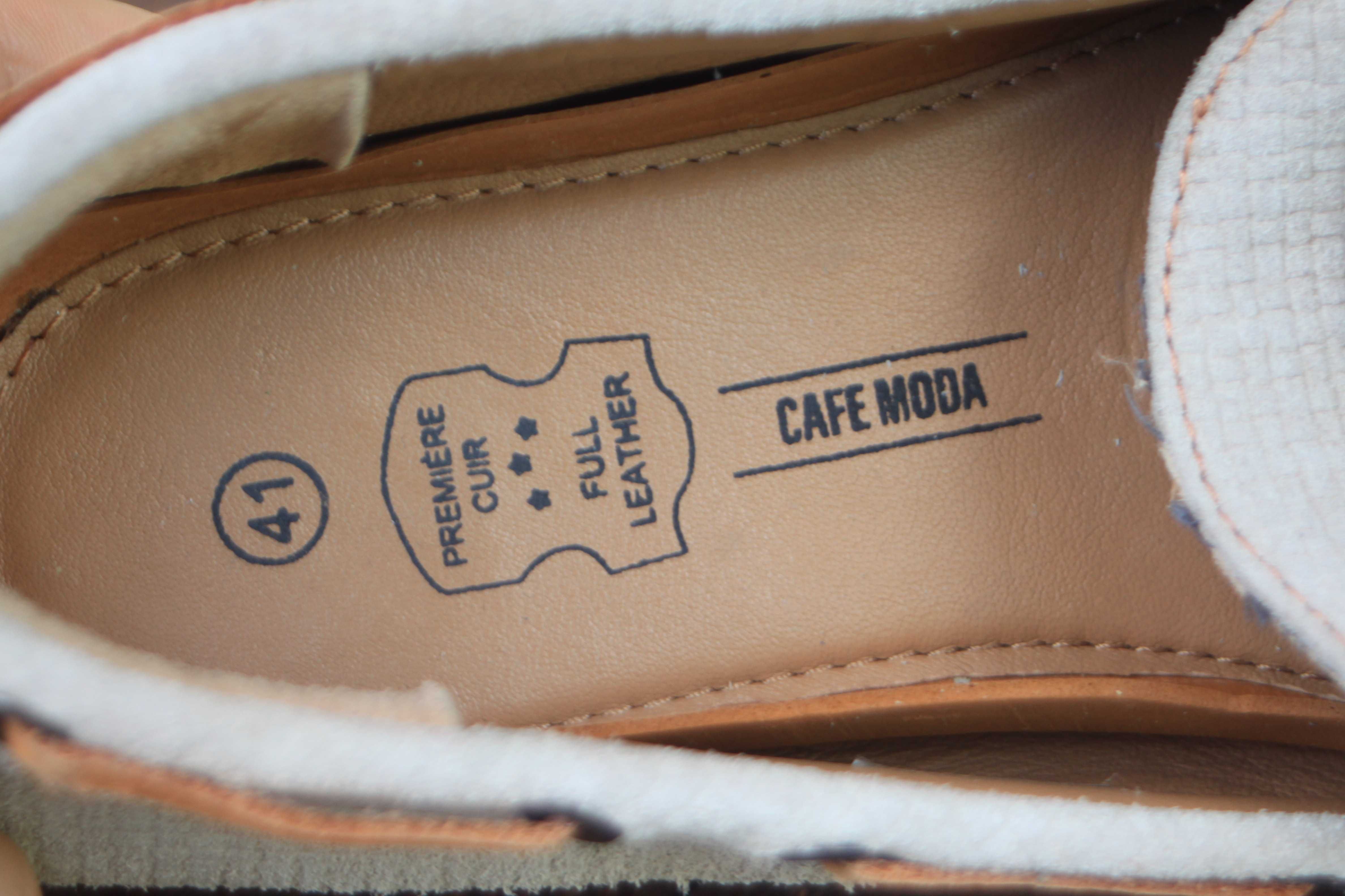 Туфлі мокасини Cafe Moda замша Італія 41р туфли