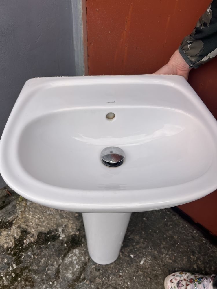 Cersanit zlew i noga ceramiczna 50cm