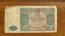 Banknot 20 zł z 1946, seria B