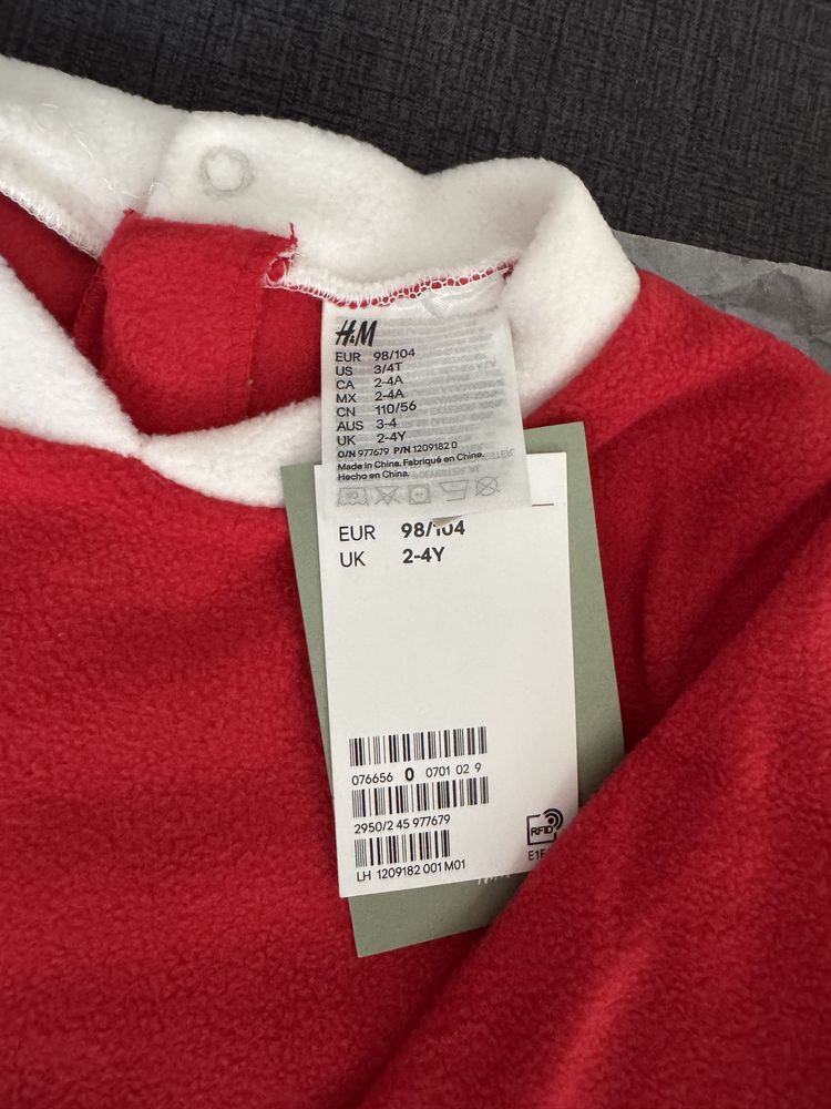Strój Mikołaja 98/104 H&M