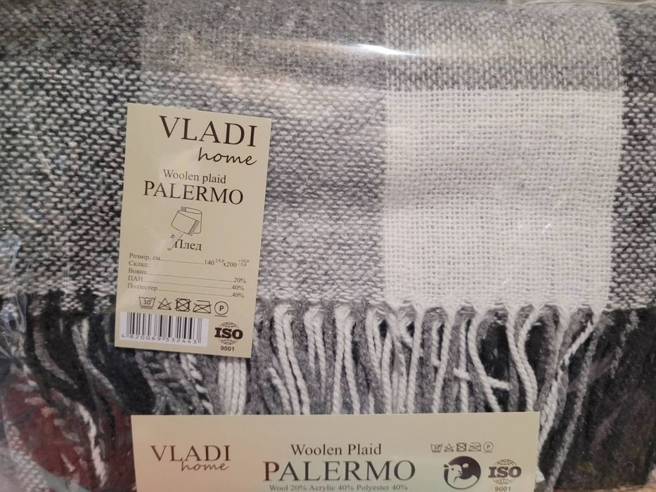 Плед Vladi 20% шерсть. Palermo.