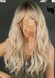 Peruka długa blond loki fale grzywka