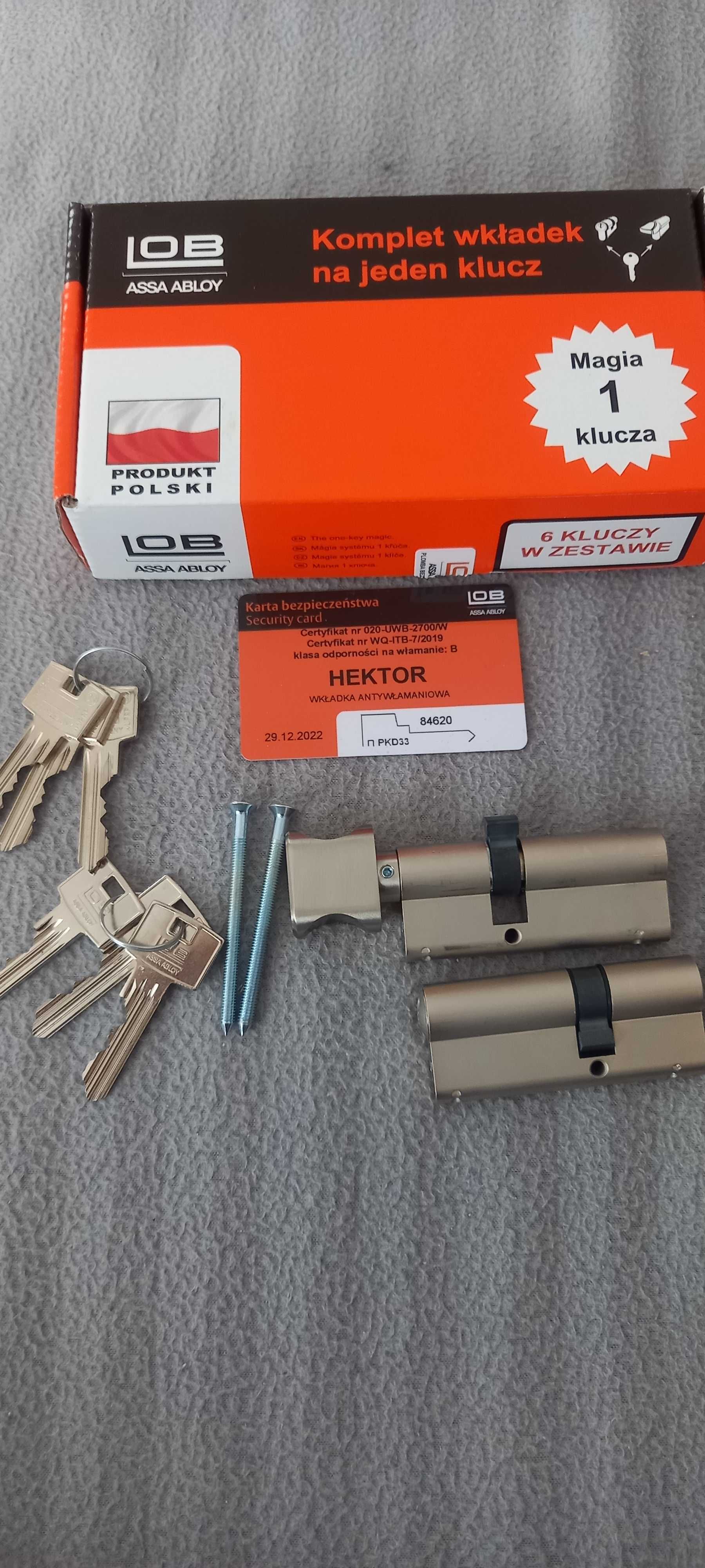 Komplet wkladek LOB Hektor na jeden klucz 30g/45 30/45