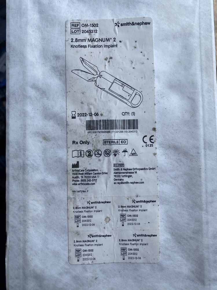 Arthrocare OPUS Magnum 2 Implant OM-1502