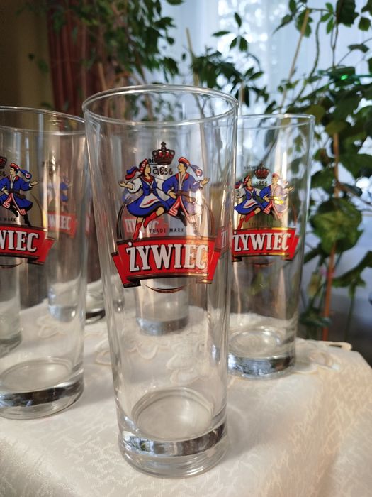 Szklanki do piwa,, Żywiec ",8 szt