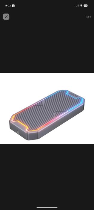 Szuflada obudowa do dysku M.2 SSD NVMe/SATA 10Gbps RGB super świeci