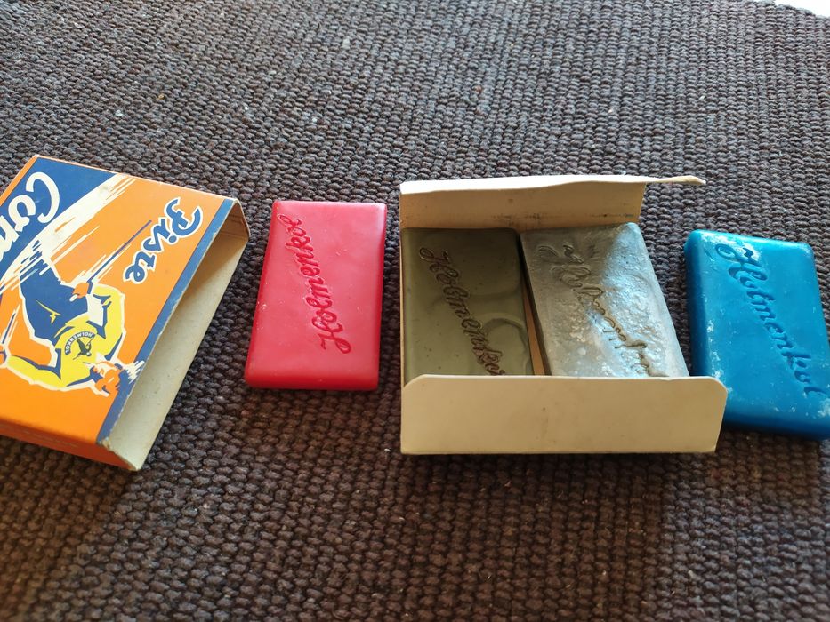 Smar mydło do nart 4 szt lata 70 nowe oryginalne