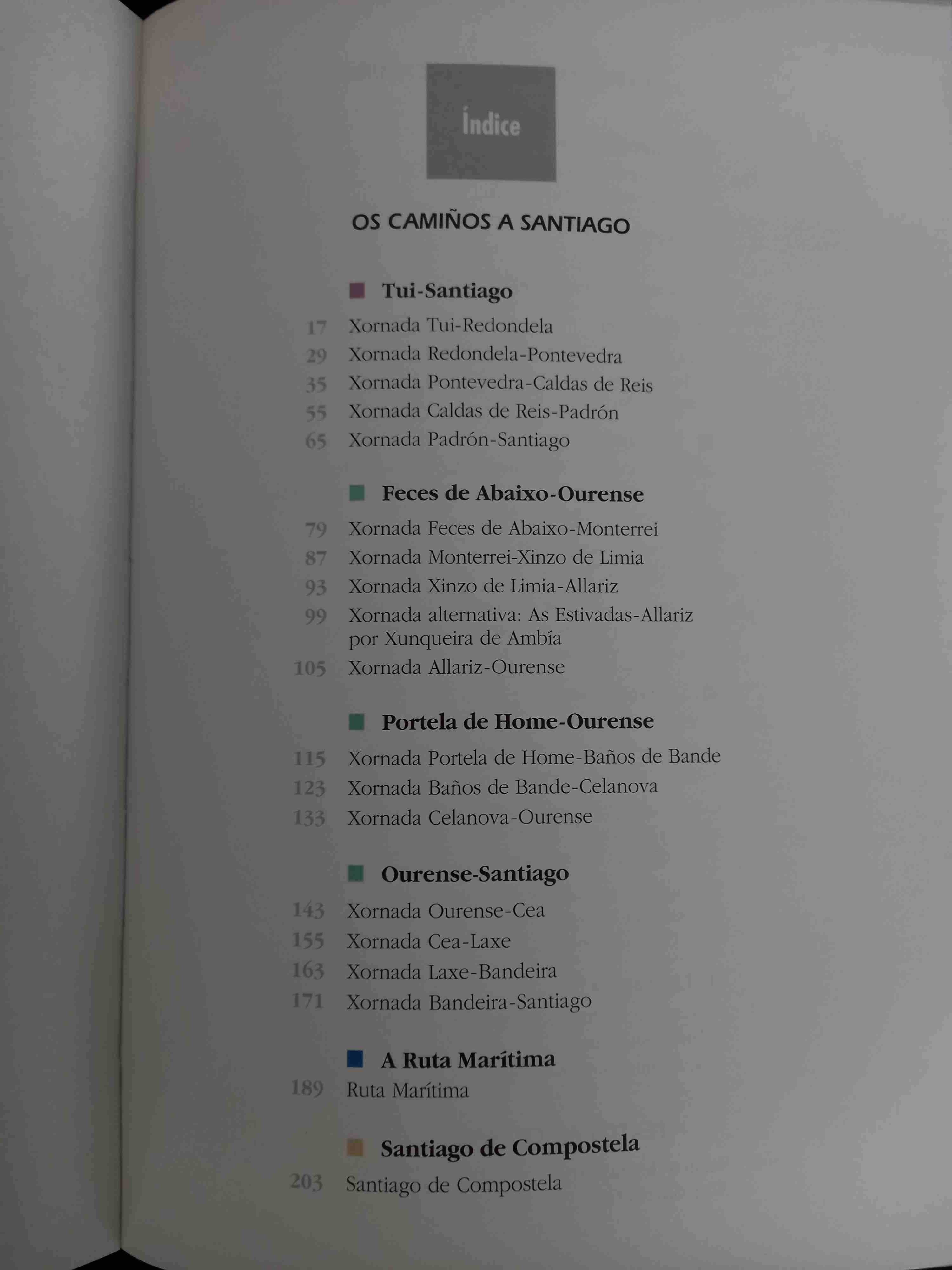 Camiños Portugueses de Peregrinación a Santiago/Tramos Galegos